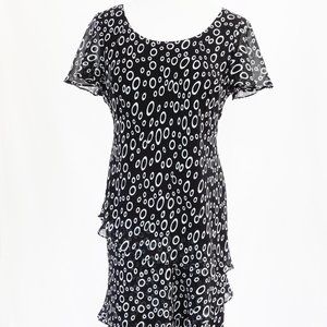 Sheri Martin black chiffon dress size 6P